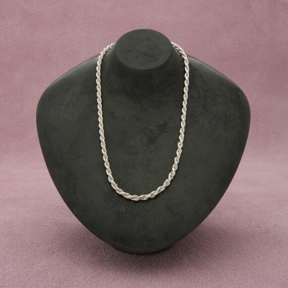 Sterling Jewelry - sterling silver 2mm rope chain necklace size 24in